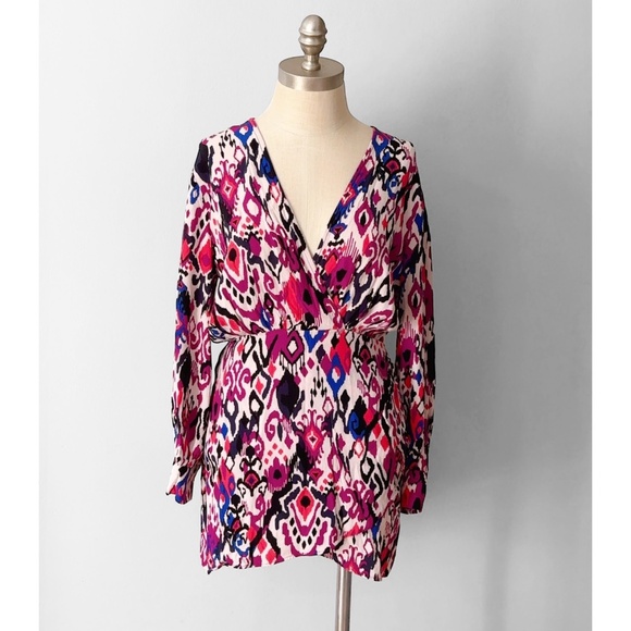 Zara Women’s Autumn Purple Long Sleeve Mini Dress Size M - Picture 6 of 7